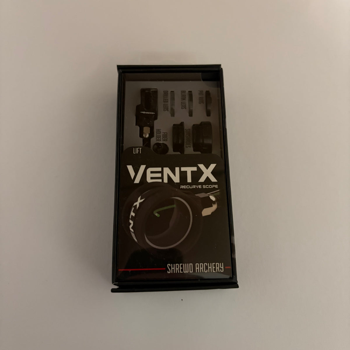 Shrewd VentX Recurve Sight Pin Scope Black .029'' - NEW (#638)