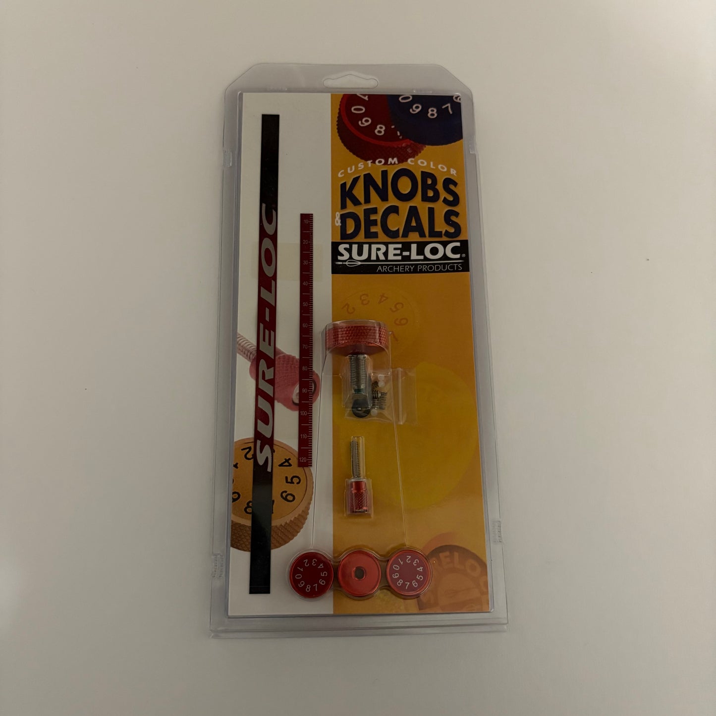 Sure Loc Colored Knobs + Decals Kit Red - NEW (#437)