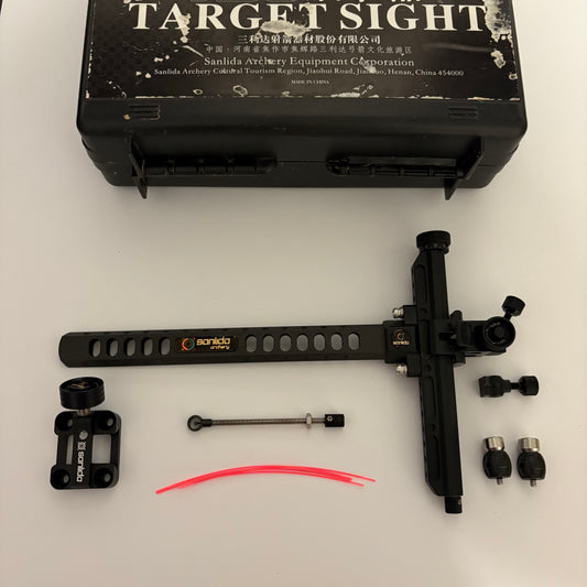 Sanlida X10 Recurve Sight RH Black 9'' - Show Model (#B37)