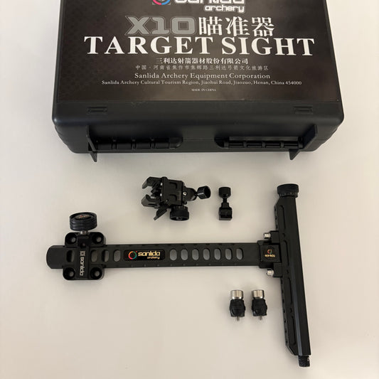 Sanlida X10 Recurve Sight RH Black 9'' - Show Model (#OR31)