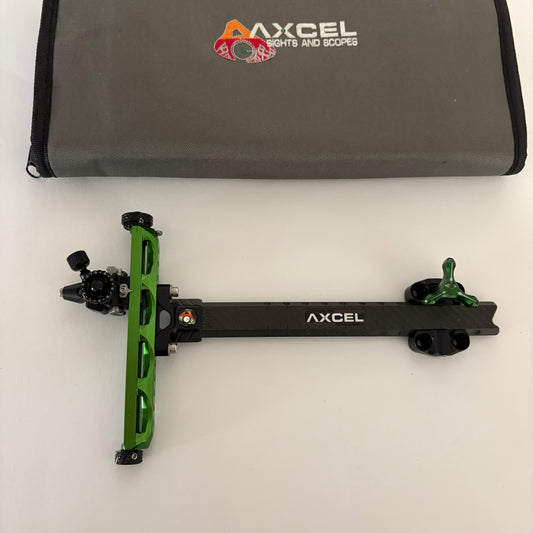 Axcel Achieve XP Recurve Sight LH Green 9'' - Used (#OR32)