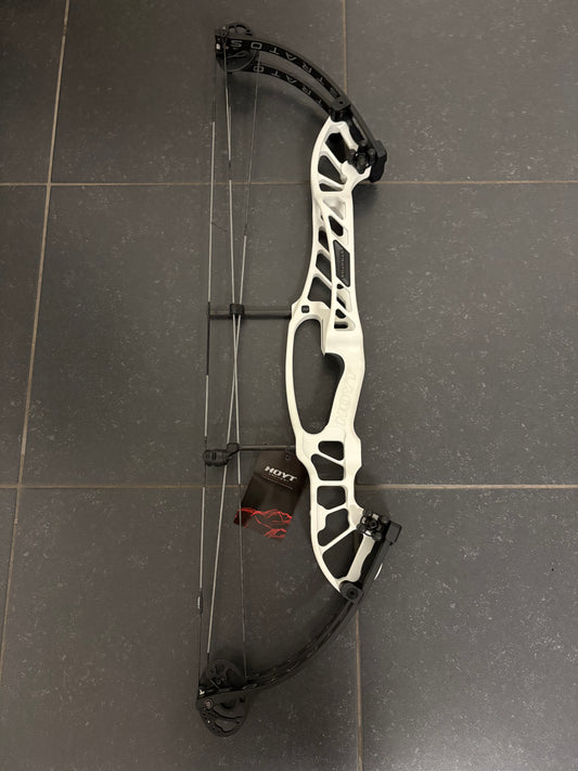 Hoyt Stratos 36 Compound Bow LH Frost White SVX #1 50-60 lbs - NEW