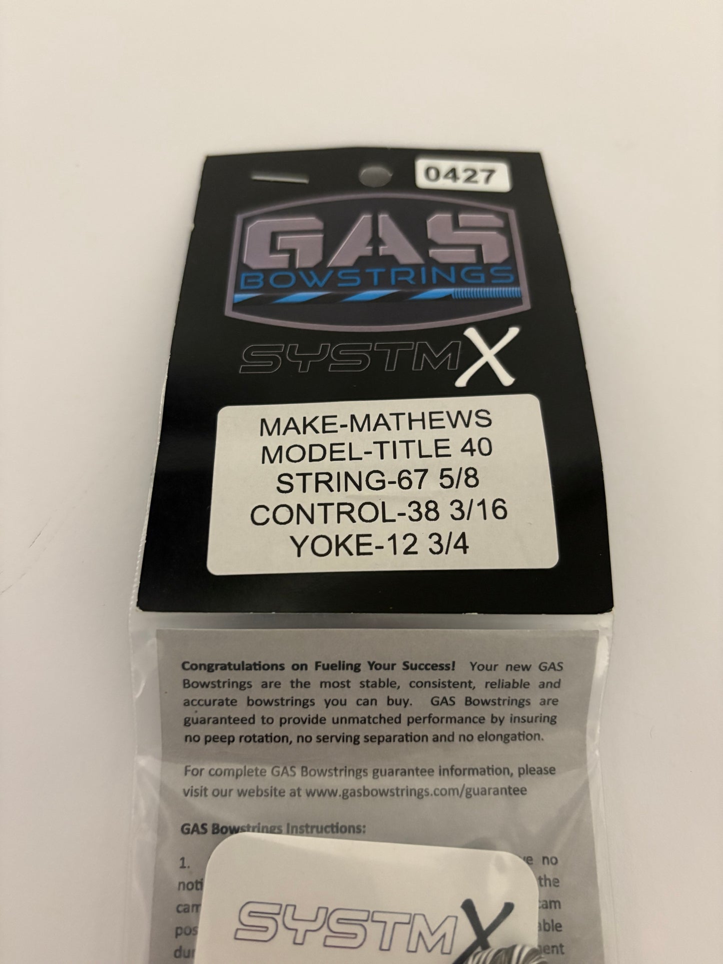 GAS Bowstrings SystmX Mathews Title 40 Full Set - NEW (#427)