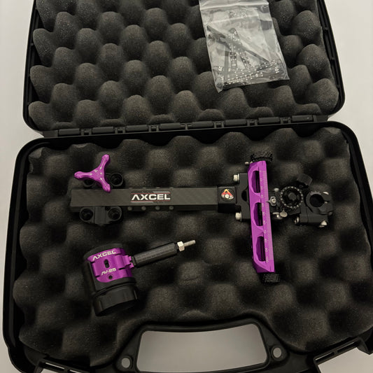 Axcel Achieve XP Compound Sight RH Purple 6'' Incl. AV25 Scope - Used