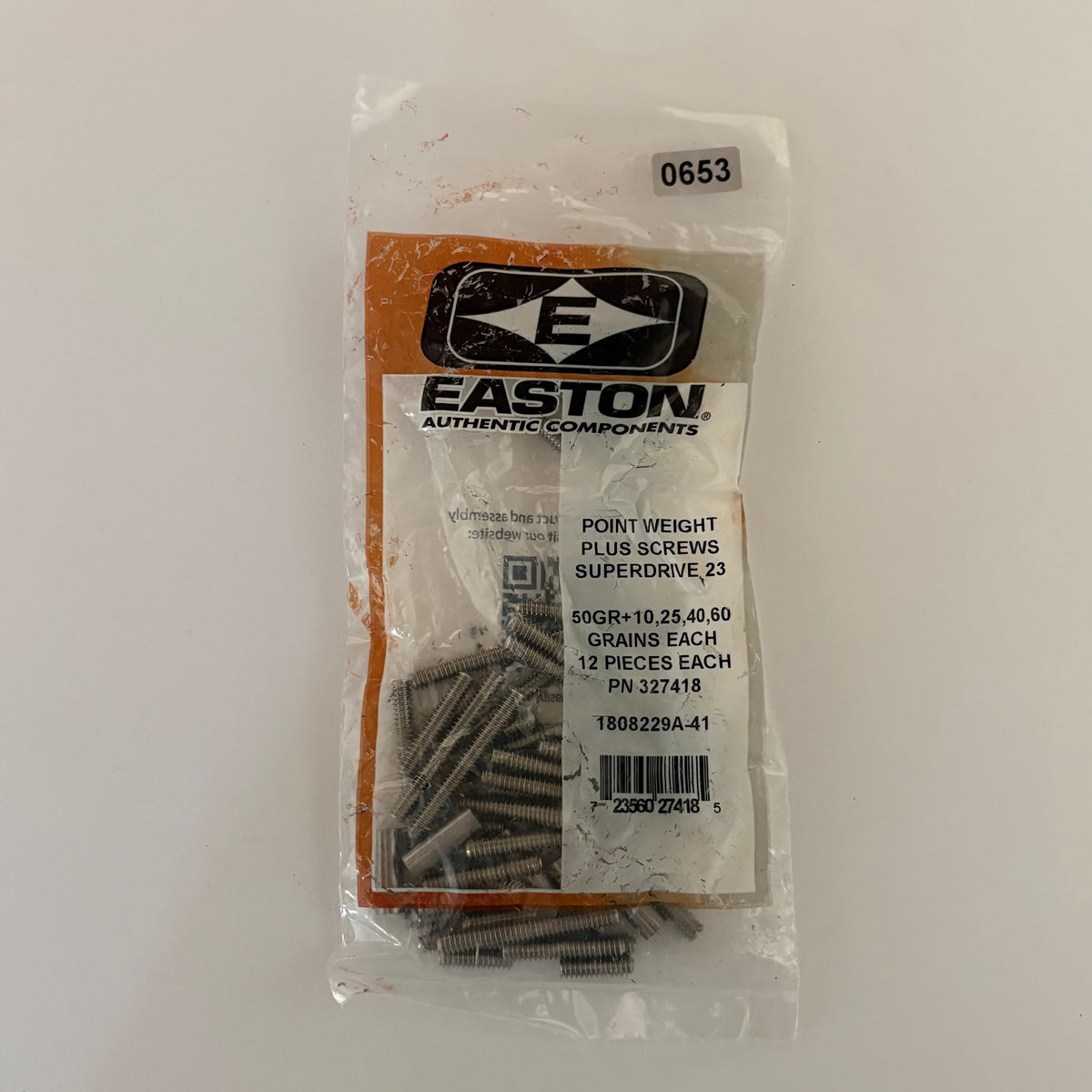 Easton Superdrive 23-25-27 Point Weight Kit - NEW (#653)