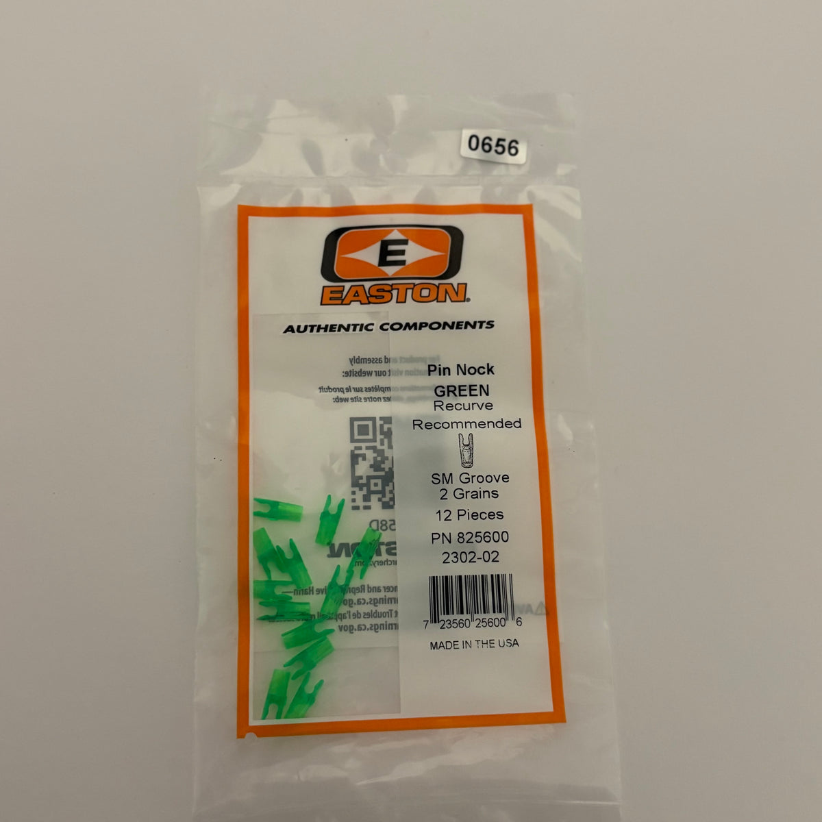 Easton Pin Nock Recurve Small Groove Green - NEW (#656)