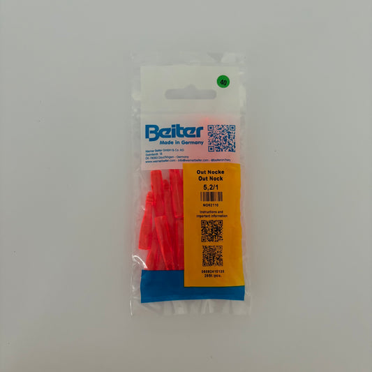 Beiter Nocks 5.2/1 Easton ACE Out Nock Fluo Red 25 pcs - NEW (#G40)