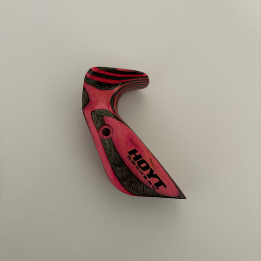 Hoyt High Wrist Recurve Grip Wood LH Pink - NEW (#389)