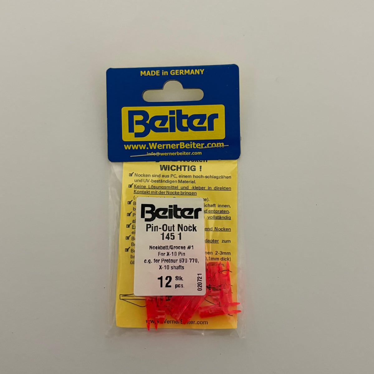 Beiter Pin-Out X10 145/1 Recurve Nock (CHOOSE COLOR) - NEW