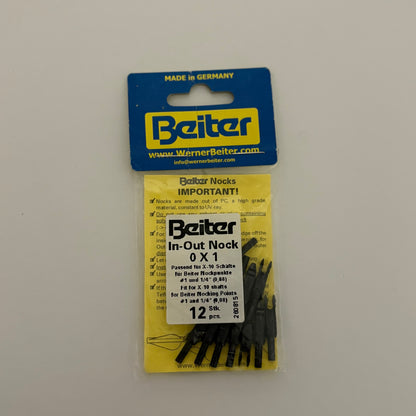 Beiter In-Out 0x1 X10 Recurve Nock (CHOOSE COLOR) - NEW