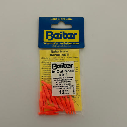 Beiter In-Out 0x1 X10 Recurve Nock (CHOOSE COLOR) - NEW