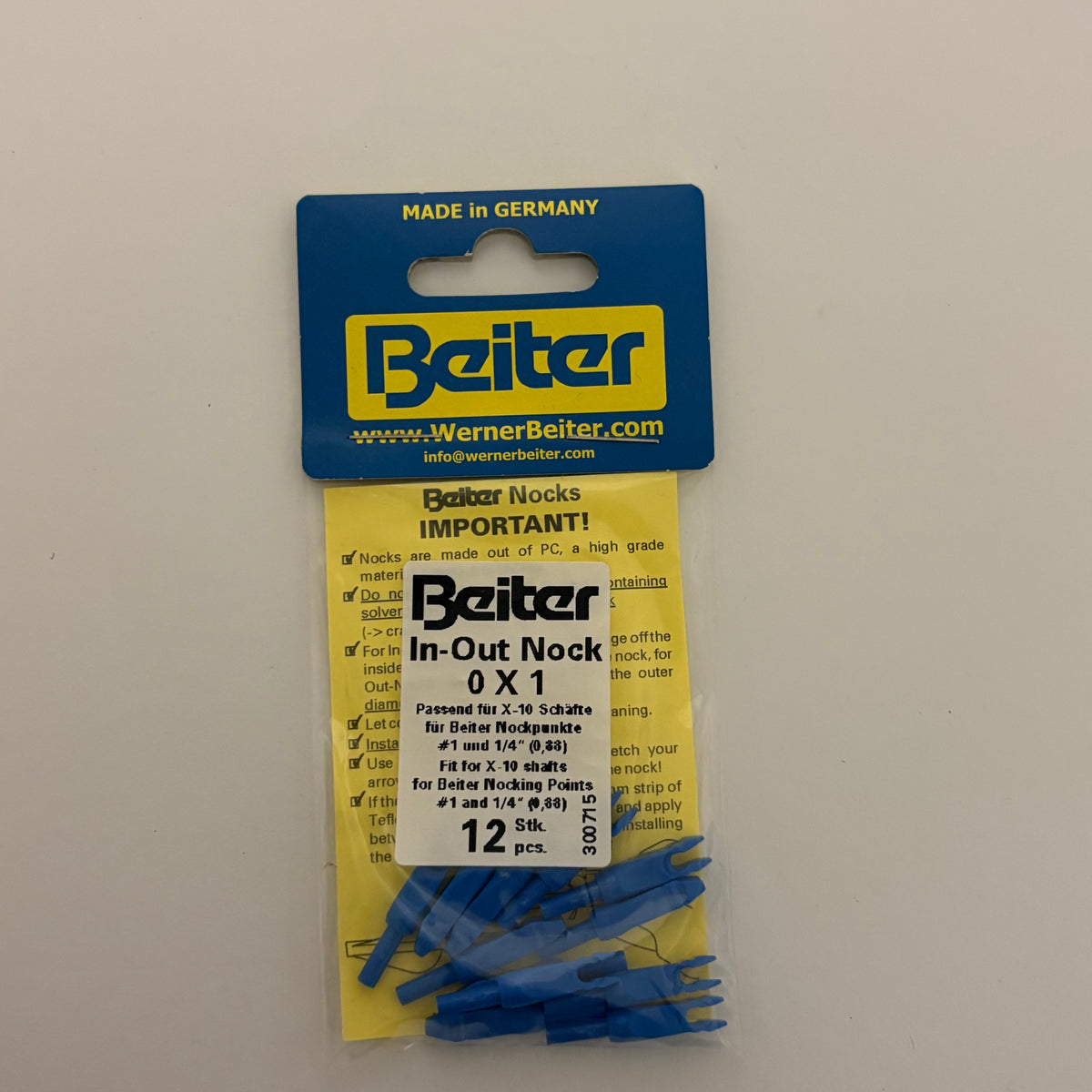 Beiter In-Out 0x1 X10 Recurve Nock (CHOOSE COLOR) - NEW