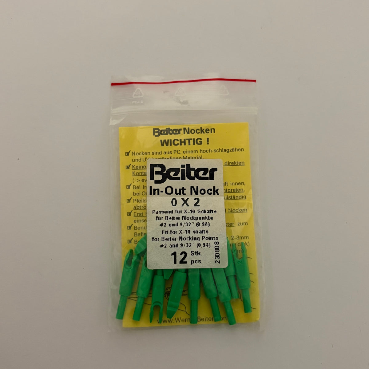 Beiter In-Out 0x2 X10 Recurve Nock (CHOOSE COLOR) - NEW