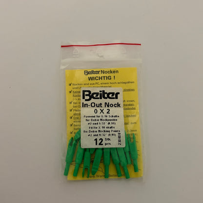 Beiter In-Out 0x2 X10 Recurve Nock (CHOOSE COLOR) - NEW
