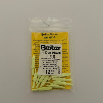 Beiter In-Out 0x2 X10 Recurve Nock (CHOOSE COLOR) - NEW