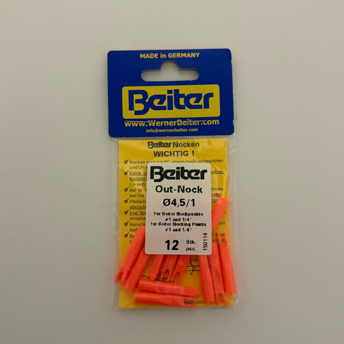 Beiter Out-Nock 4.5/1 X10 Recurve Nock (CHOOSE COLOR) - NEW
