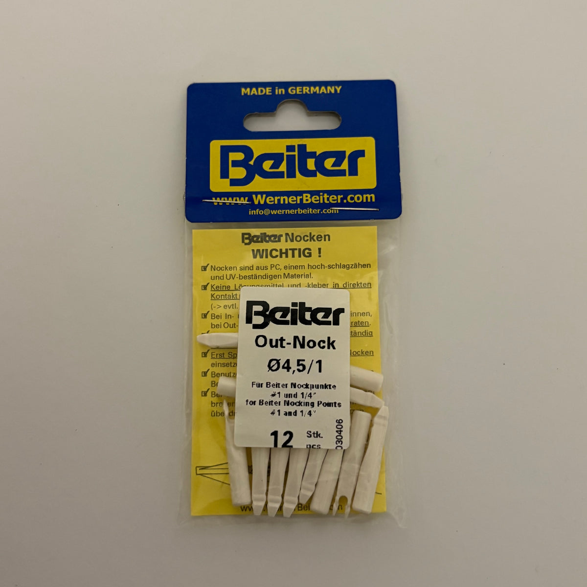 Beiter Out-Nock 4.5/1 X10 Recurve Nock (CHOOSE COLOR) - NEW