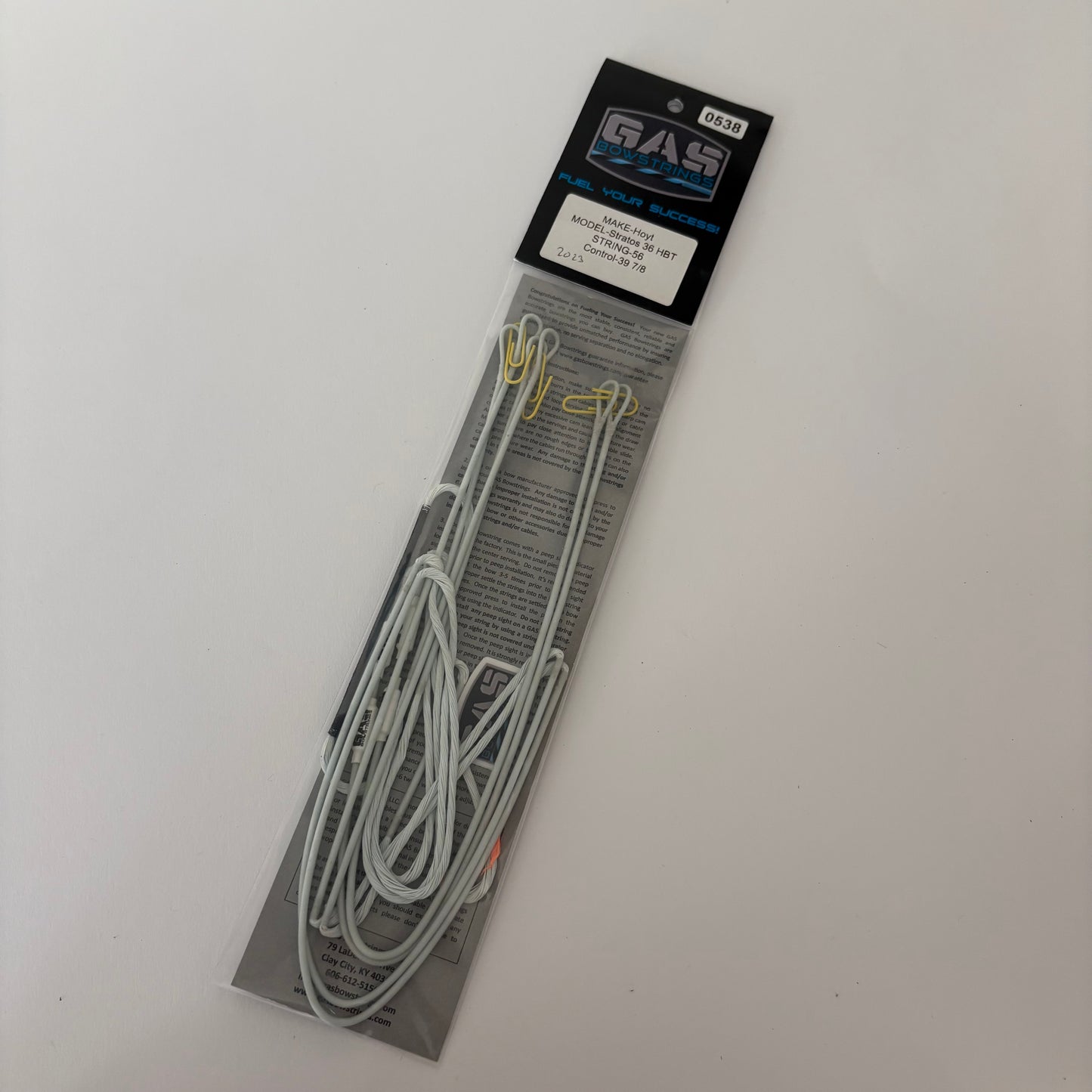 GAS Bowstrings Hoyt Stratos 36 HBT #1 Full Set Ghost XV - NEW (#538)