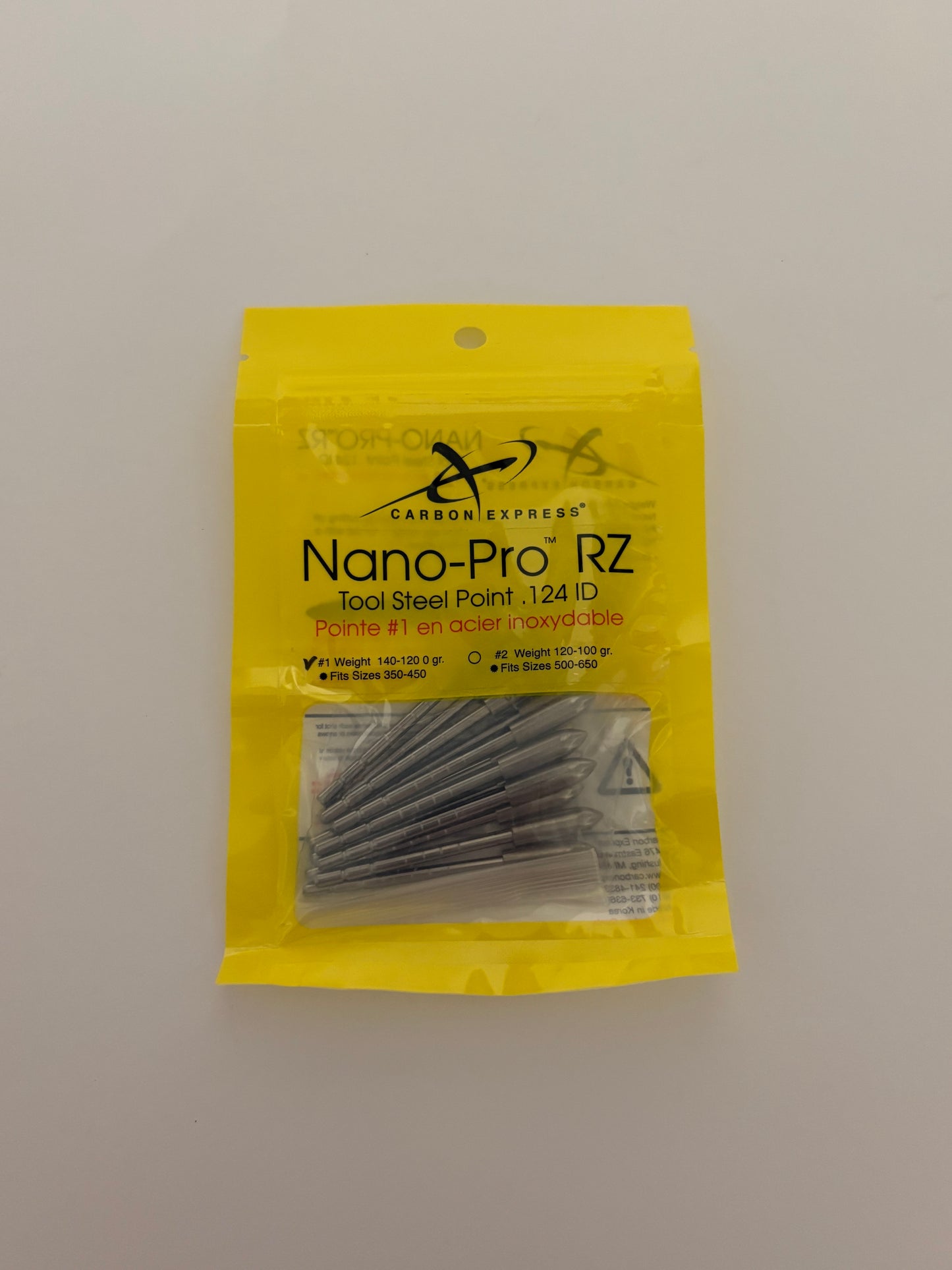 Carbon Express Nano Pro RZ #1 Tool Steel Break-Off Points 120-140 grains - NEW (#588)