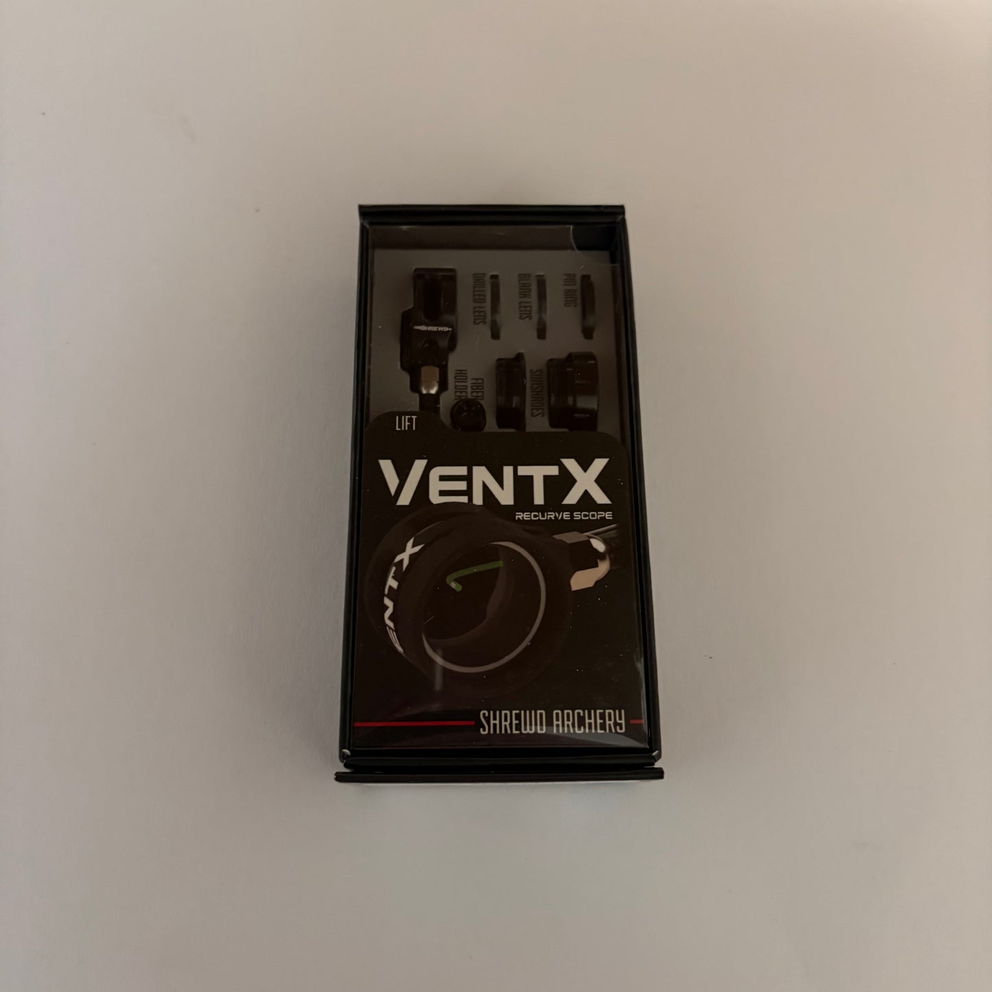 Shrewd VentX Recurve Sight Pin Scope Black - Show Model (#B112)