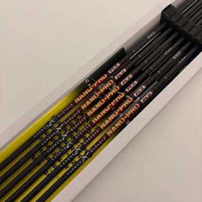Carbon Express Nano Pro RZ Carbon Arrow Shafts Incl. Points Spine 350 - NEW (1.1)