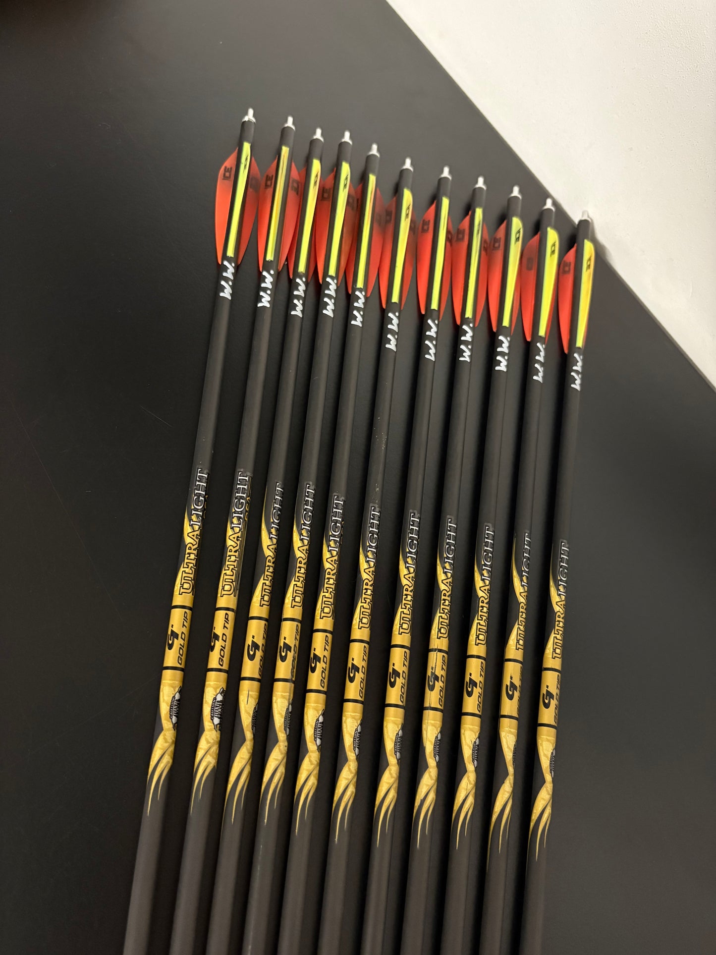 Gold Tip Ultralight Pro Carbon Arrows 11 pcs / Spine 300 / 29 5/8 inch - Used