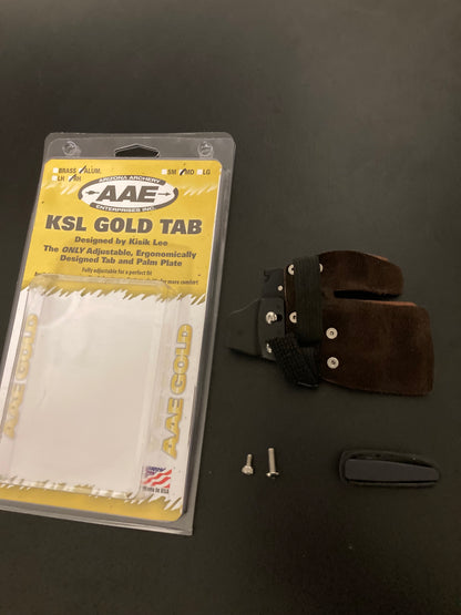 AAE KSL Gold RH Aluminum Finger Tab Medium Used