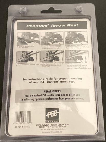 PSE Phantom RH Drop Away Arrow Rest NEW